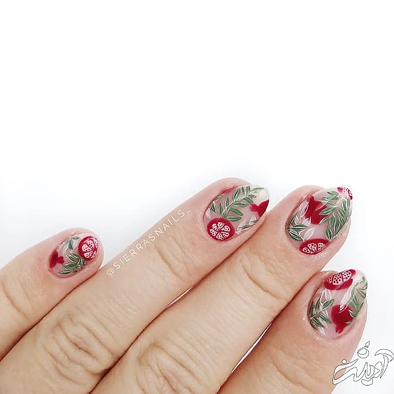 ناخن مدل یلدایی